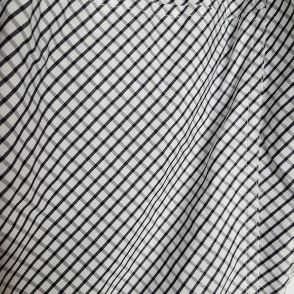 Lafayette 148 Collared Blouse Sleeveless 12 Black Trim Plaid Checkered Career - Picture 5 of 9
